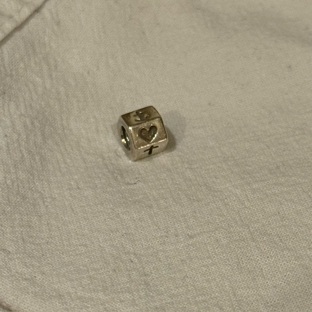 Authentic Pandora Sterling Silver Faith, Hope, and Love Charm